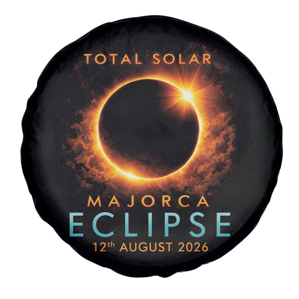 Total Solar Eclipse Spare Tire Cover 12th August 2026 Majorca Totality TS10 Print Your Wear