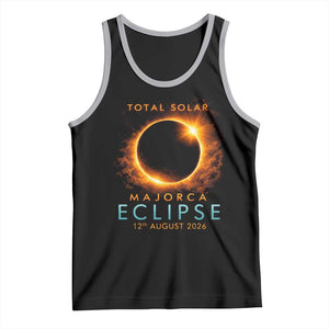 Total Solar Eclipse Tank Top 12th August 2026 Majorca Totality TS10 Black Athletic Heather Print Your Wear