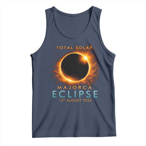 Total Solar Eclipse Tank Top 12th August 2026 Majorca Totality TS10 Navy Print Your Wear