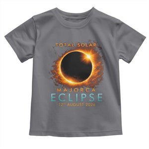 Total Solar Eclipse Toddler T Shirt 12th August 2026 Majorca Totality TS10 Charcoal Print Your Wear