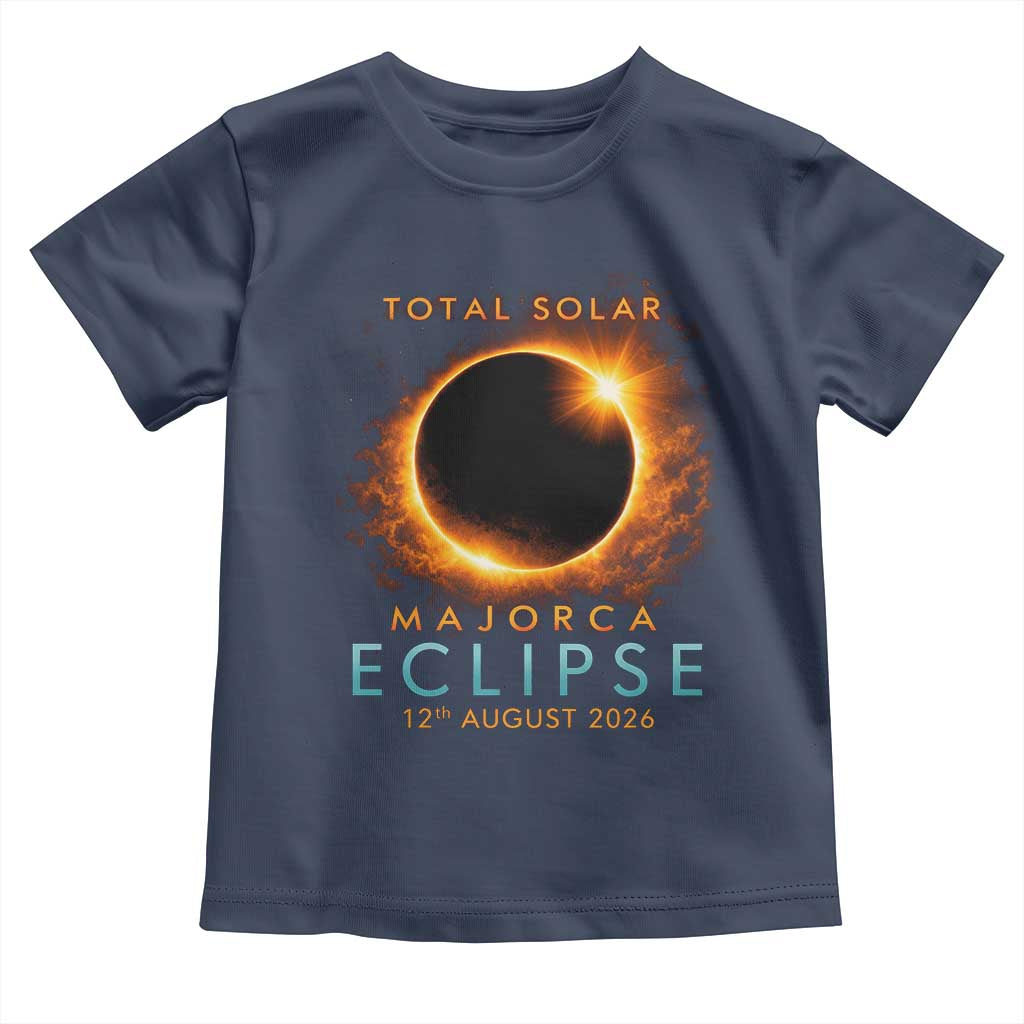 Total Solar Eclipse Toddler T Shirt 12th August 2026 Majorca Totality TS10 Navy Print Your Wear