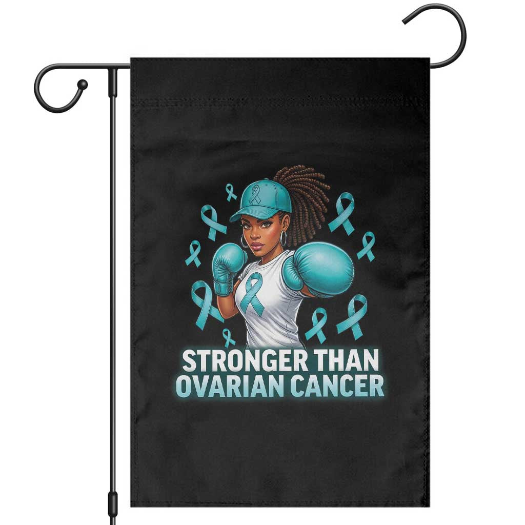Black Women Fight Ovarian Cancer Awareness Garden Flag African American Teal Ribbon Support TS10 Black Print Your Wear