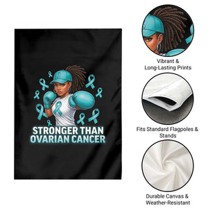 Black Women Fight Ovarian Cancer Awareness Garden Flag African American Teal Ribbon Support TS10 Print Your Wear