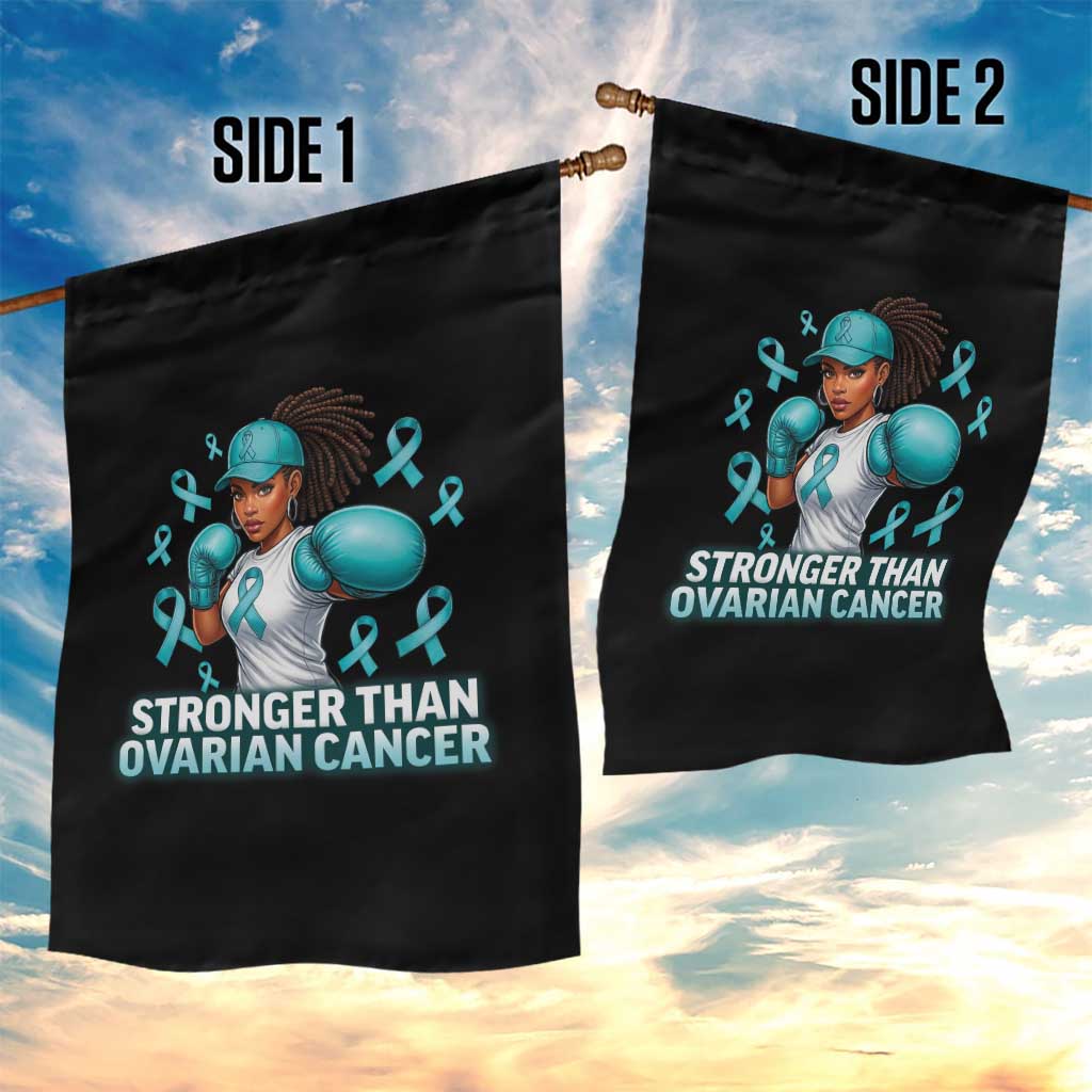 Black Women Fight Ovarian Cancer Awareness Garden Flag African American Teal Ribbon Support TS10 Print Your Wear