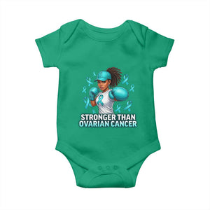 Black Women Fight Ovarian Cancer Awareness Baby Onesie African American Teal Ribbon Support TS10 Irish Green Print Your Wear