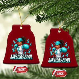 Black Women Fight Ovarian Cancer Awareness Ceramic Ornament African American Teal Ribbon Support TS10 Print Your Wear