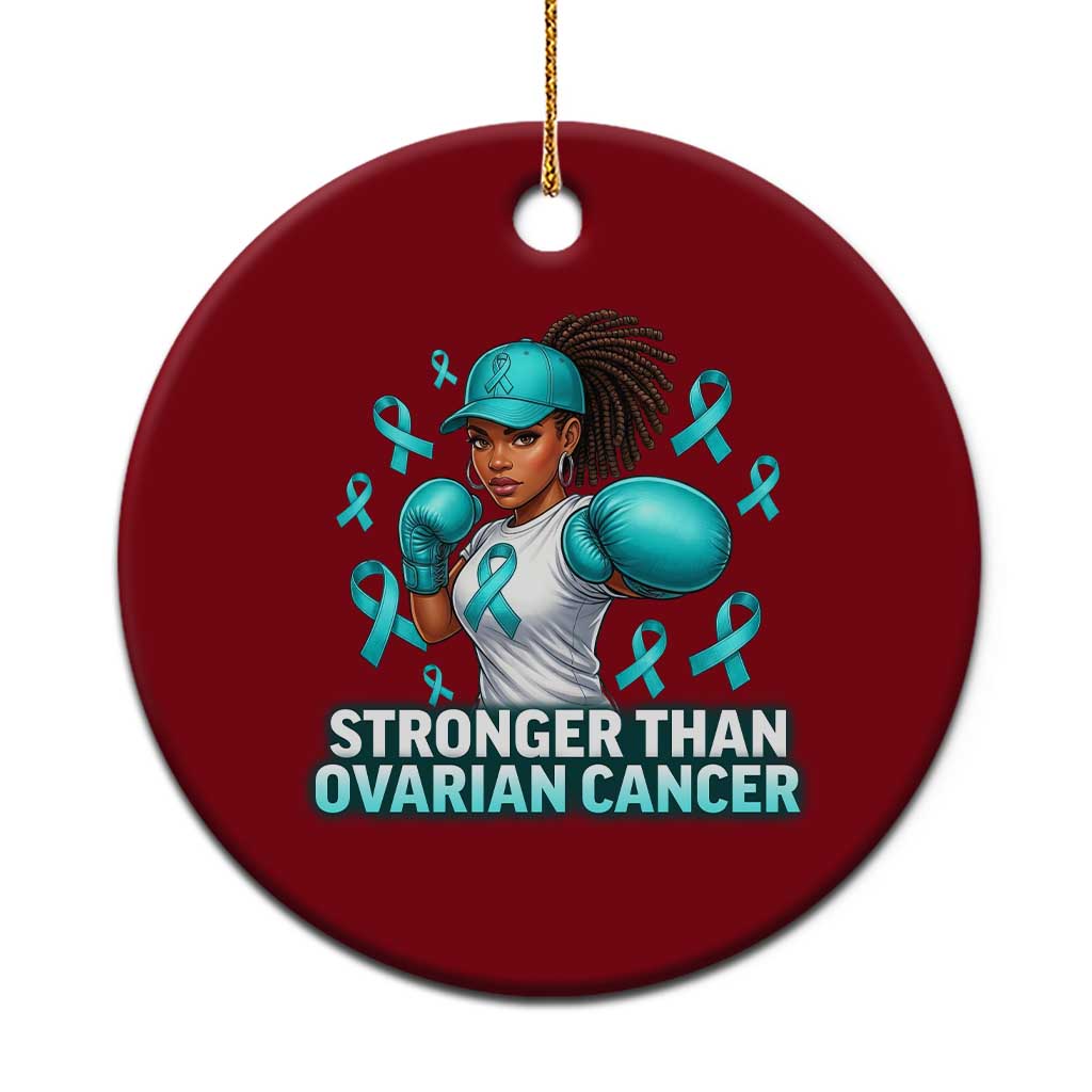 Black Women Fight Ovarian Cancer Awareness Ceramic Ornament African American Teal Ribbon Support TS10 1pc Red Print Your Wear