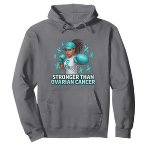 Black Women Fight Ovarian Cancer Awareness Hoodie African American Teal Ribbon Support TS10 Charcoal Print Your Wear