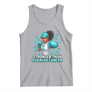 Black Women Fight Ovarian Cancer Awareness Tank Top African American Teal Ribbon Support TS10 Athletic Heather Print Your Wear