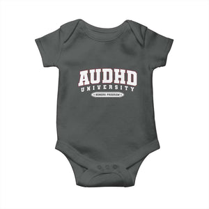 AUDHD Baby Onesie Neurodivergent ADHD Autism Awareness Neurotypical Gift TS10 Dark Heather Print Your Wear