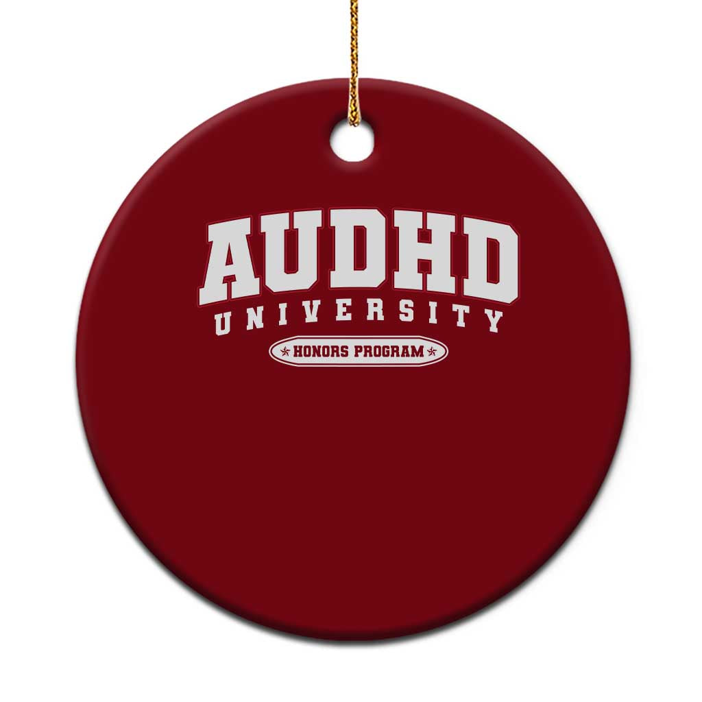 AUDHD Ceramic Ornament Neurodivergent ADHD Autism Awareness Neurotypical Gift TS10 1pc Red Print Your Wear