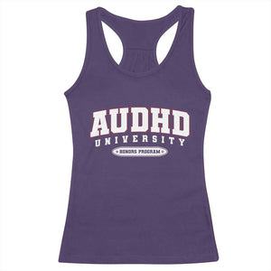 AUDHD Racerback Tank Top Neurodivergent ADHD Autism Awareness Neurotypical Gift TS10 Purple Print Your Wear