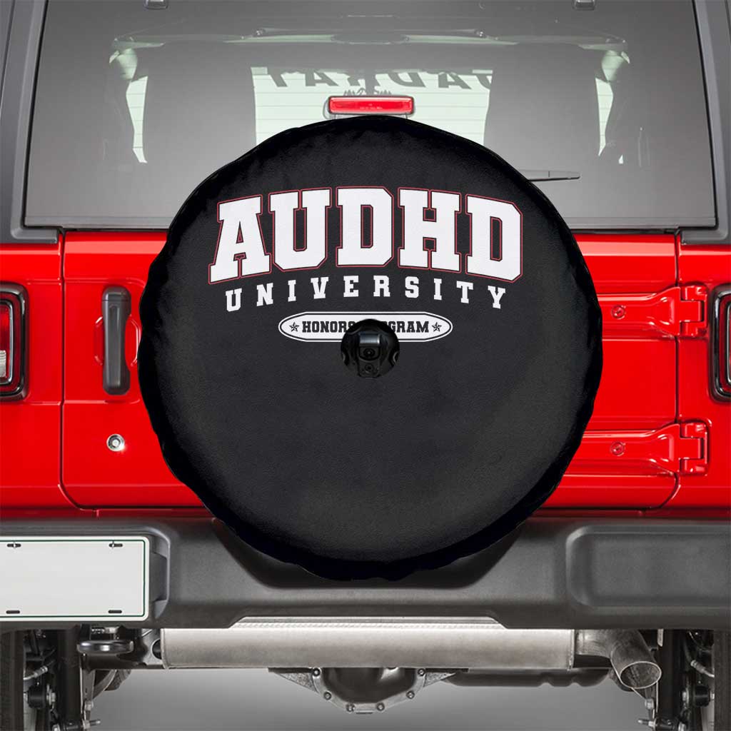 AUDHD Spare Tire Cover Neurodivergent ADHD Autism Awareness Neurotypical Gift TS10 Black Print Your Wear