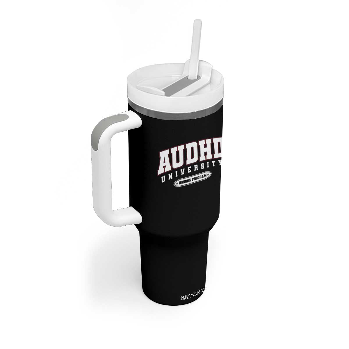 AUDHD Tumbler With Handle Neurodivergent ADHD Autism Awareness Neurotypical Gift TS10 Print Your Wear