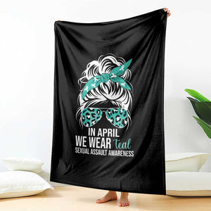 Sexual Assault Awareness Throw Blanket In April We Wear Teal Women TS10 Print Your Wear