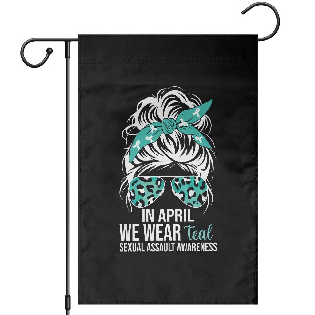 Sexual Assault Awareness Garden Flag In April We Wear Teal Women TS10 Black Print Your Wear