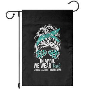Sexual Assault Awareness Garden Flag In April We Wear Teal Women TS10 Black Print Your Wear