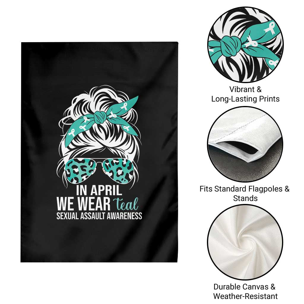 Sexual Assault Awareness Garden Flag In April We Wear Teal Women TS10 Print Your Wear