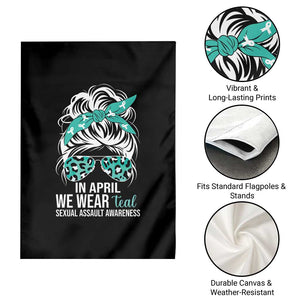 Sexual Assault Awareness Garden Flag In April We Wear Teal Women TS10 Print Your Wear
