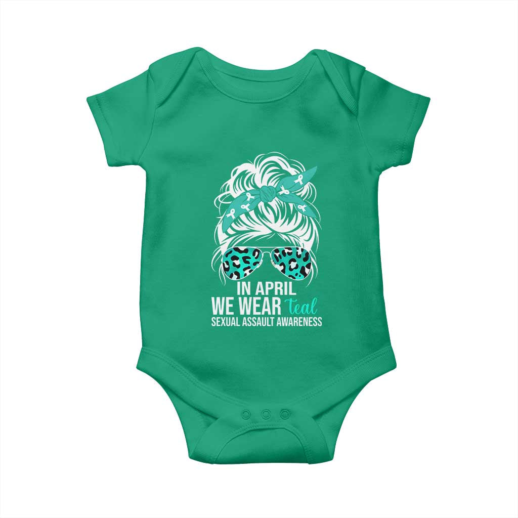 Sexual Assault Awareness Baby Onesie In April We Wear Teal Women TS10 Irish Green Print Your Wear