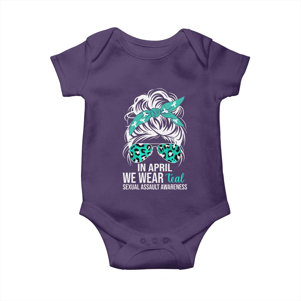 Sexual Assault Awareness Baby Onesie In April We Wear Teal Women TS10 Purple Print Your Wear