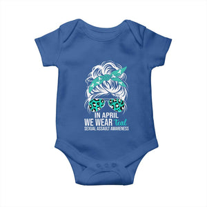 Sexual Assault Awareness Baby Onesie In April We Wear Teal Women TS10 Royal Blue Print Your Wear