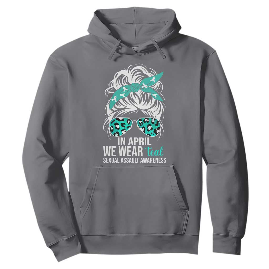 Sexual Assault Awareness Hoodie In April We Wear Teal Women TS10 Charcoal Print Your Wear