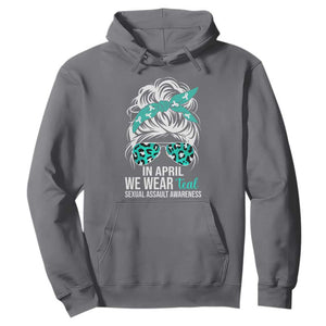 Sexual Assault Awareness Hoodie In April We Wear Teal Women TS10 Charcoal Print Your Wear