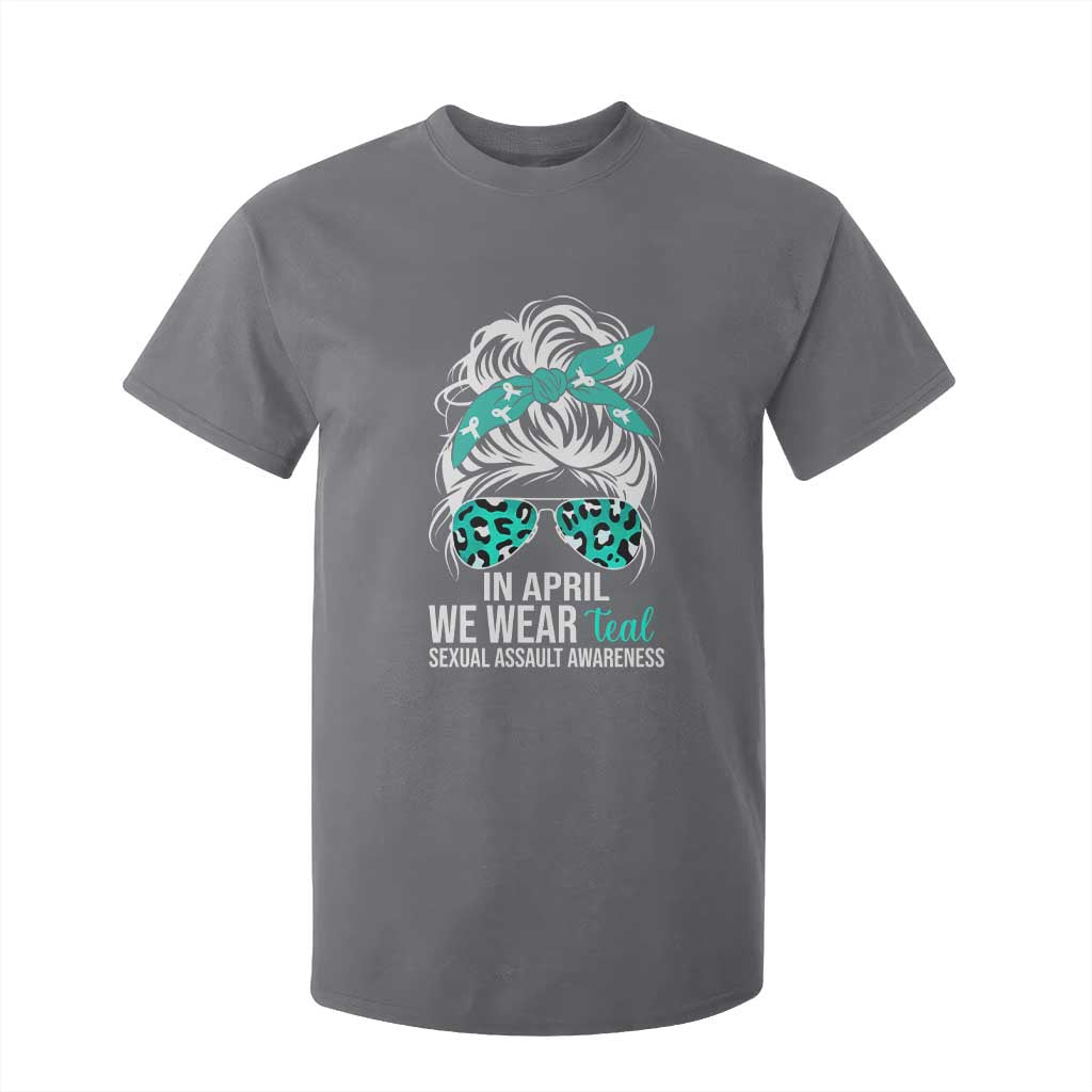 Sexual Assault Awareness T Shirt For Kid In April We Wear Teal Women TS10 Charcoal Print Your Wear