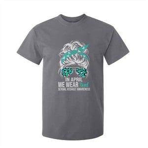 Sexual Assault Awareness T Shirt For Kid In April We Wear Teal Women TS10 Charcoal Print Your Wear