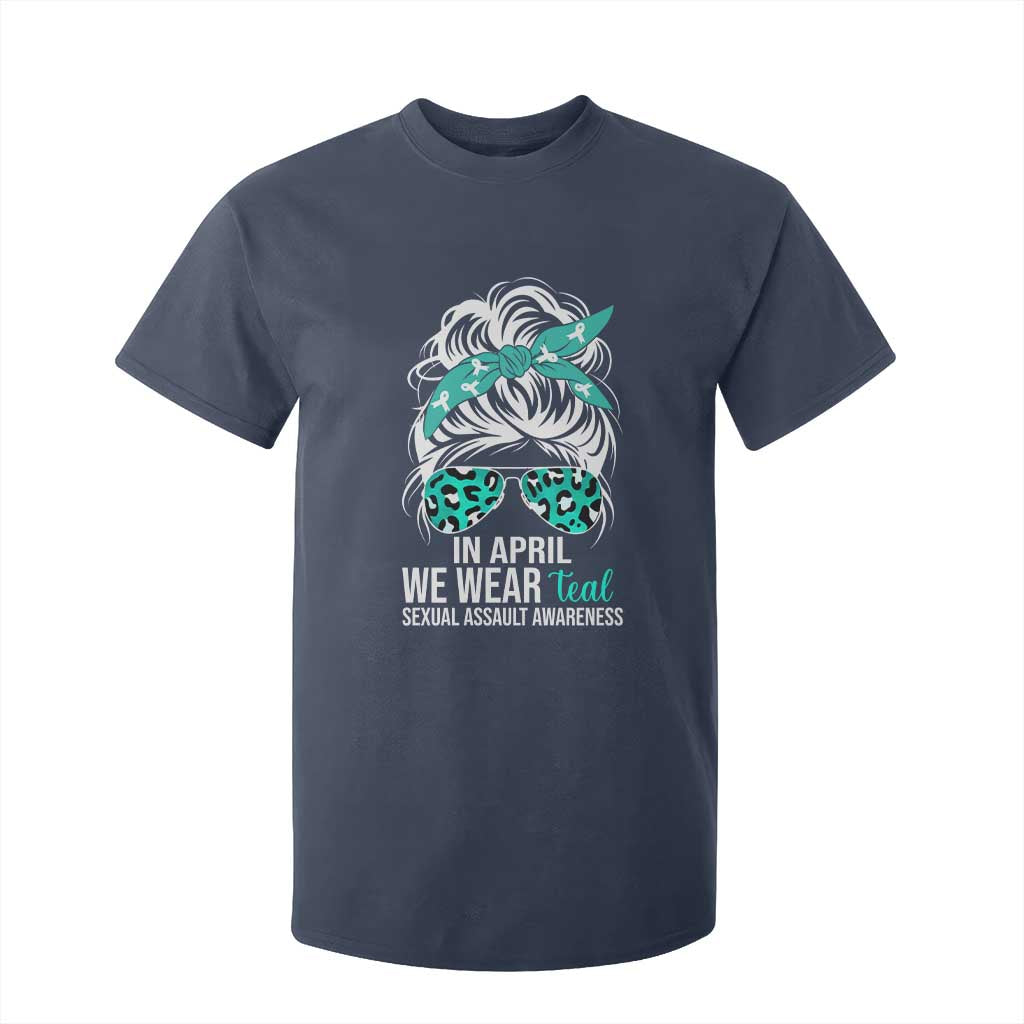 Sexual Assault Awareness T Shirt For Kid In April We Wear Teal Women TS10 Navy Print Your Wear