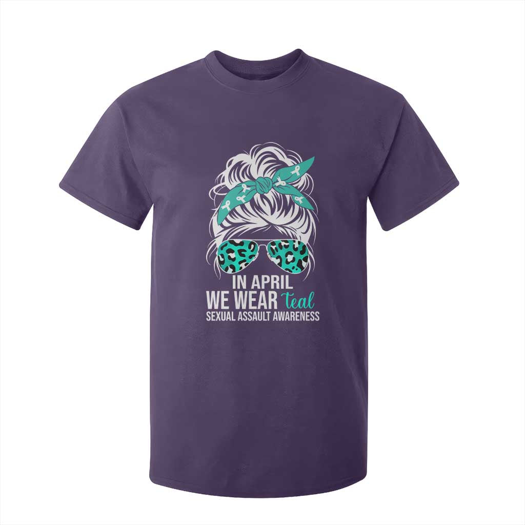 Sexual Assault Awareness T Shirt For Kid In April We Wear Teal Women TS10 Purple Print Your Wear