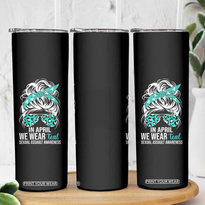 Sexual Assault Awareness Skinny Tumbler In April We Wear Teal Women TS10 Print Your Wear
