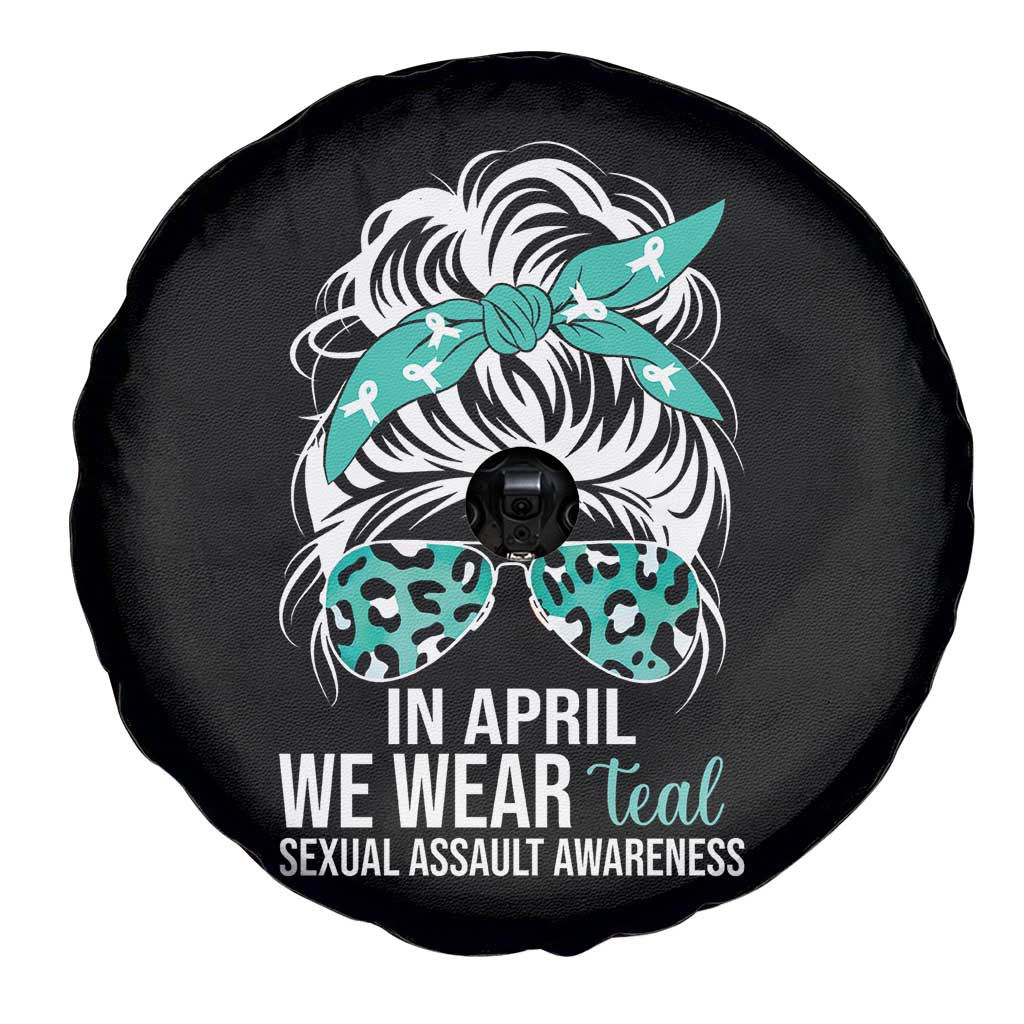 Sexual Assault Awareness Spare Tire Cover In April We Wear Teal Women TS10 Print Your Wear