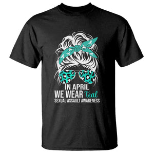 Sexual Assault Awareness T Shirt In April We Wear Teal Women TS10 Black Print Your Wear