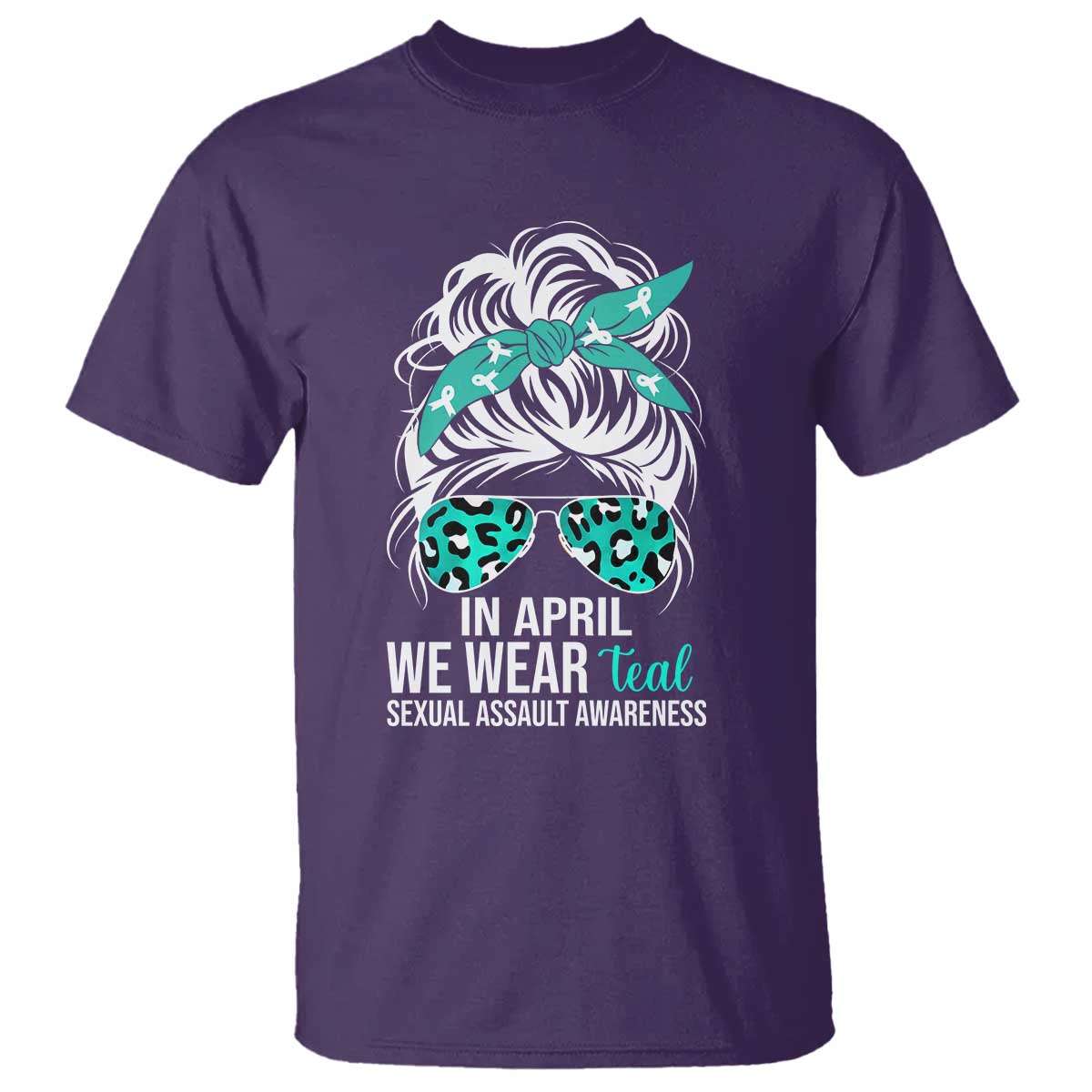 Sexual Assault Awareness T Shirt In April We Wear Teal Women TS10 Purple Print Your Wear
