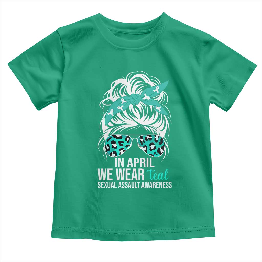 Sexual Assault Awareness Toddler T Shirt In April We Wear Teal Women TS10 Irish Green Print Your Wear