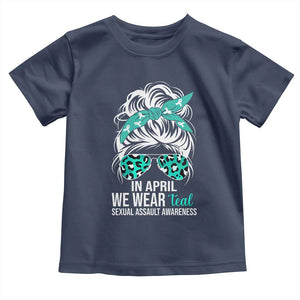 Sexual Assault Awareness Toddler T Shirt In April We Wear Teal Women TS10 Navy Print Your Wear