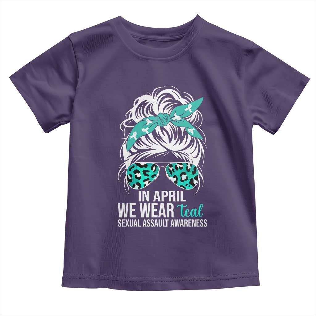 Sexual Assault Awareness Toddler T Shirt In April We Wear Teal Women TS10 Purple Print Your Wear