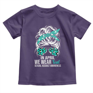 Sexual Assault Awareness Toddler T Shirt In April We Wear Teal Women TS10 Purple Print Your Wear