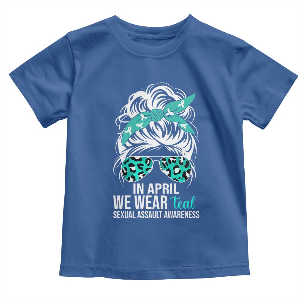Sexual Assault Awareness Toddler T Shirt In April We Wear Teal Women TS10 Royal Blue Print Your Wear