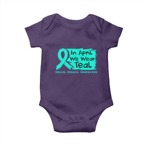 Sexual Assault Awareness Baby Onesie In April We Wear Teal TS10 Purple Print Your Wear