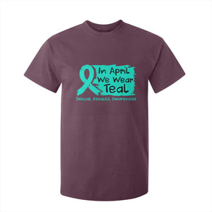 Sexual Assault Awareness T Shirt For Kid In April We Wear Teal TS10 Maroon Print Your Wear