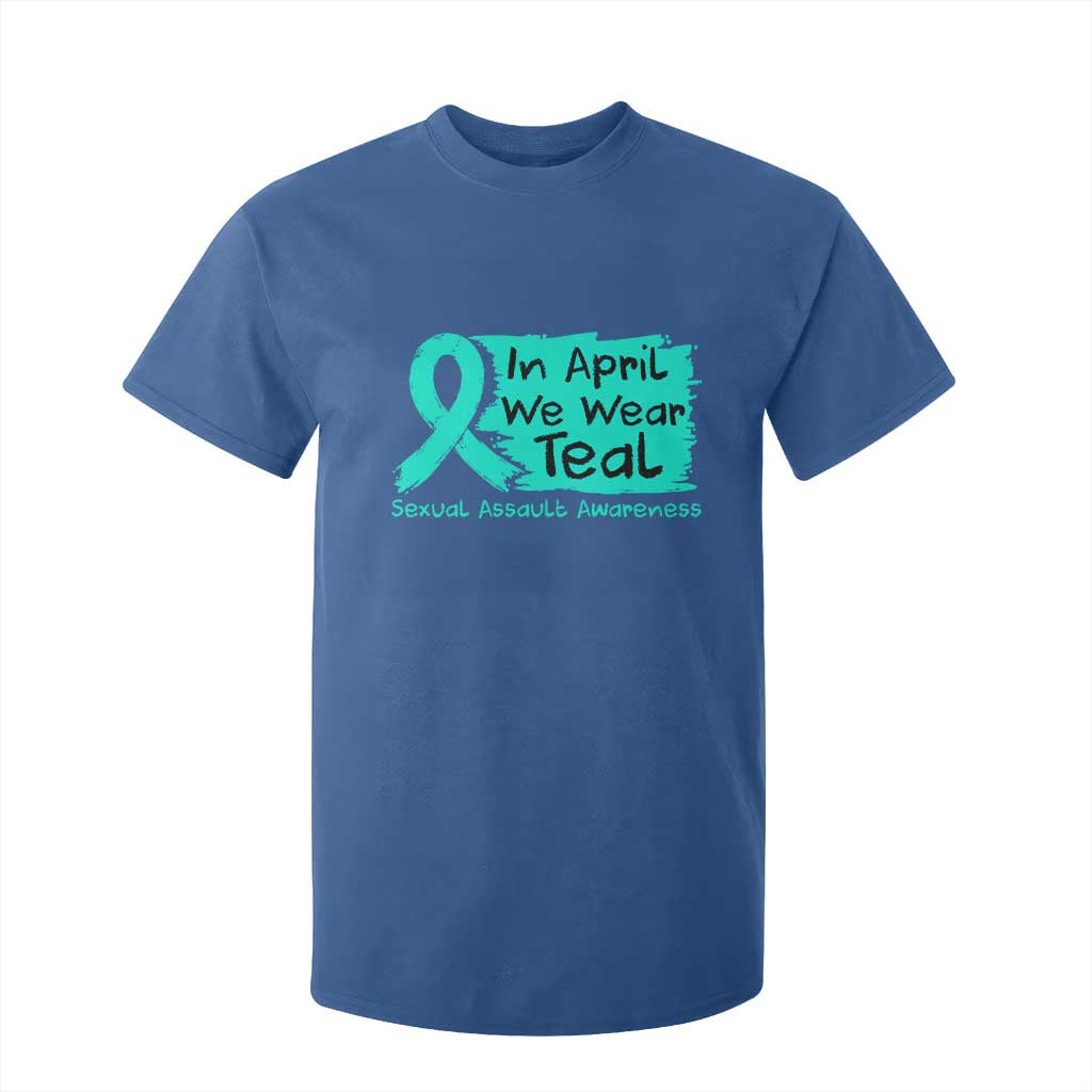Sexual Assault Awareness T Shirt For Kid In April We Wear Teal TS10 Royal Blue Print Your Wear