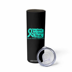 Sexual Assault Awareness Skinny Tumbler In April We Wear Teal TS10 Print Your Wear