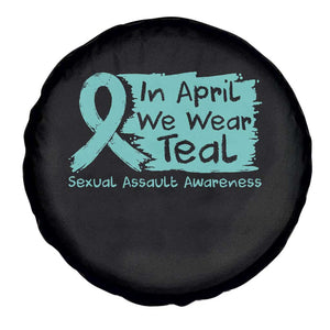 Sexual Assault Awareness Spare Tire Cover In April We Wear Teal TS10 Print Your Wear
