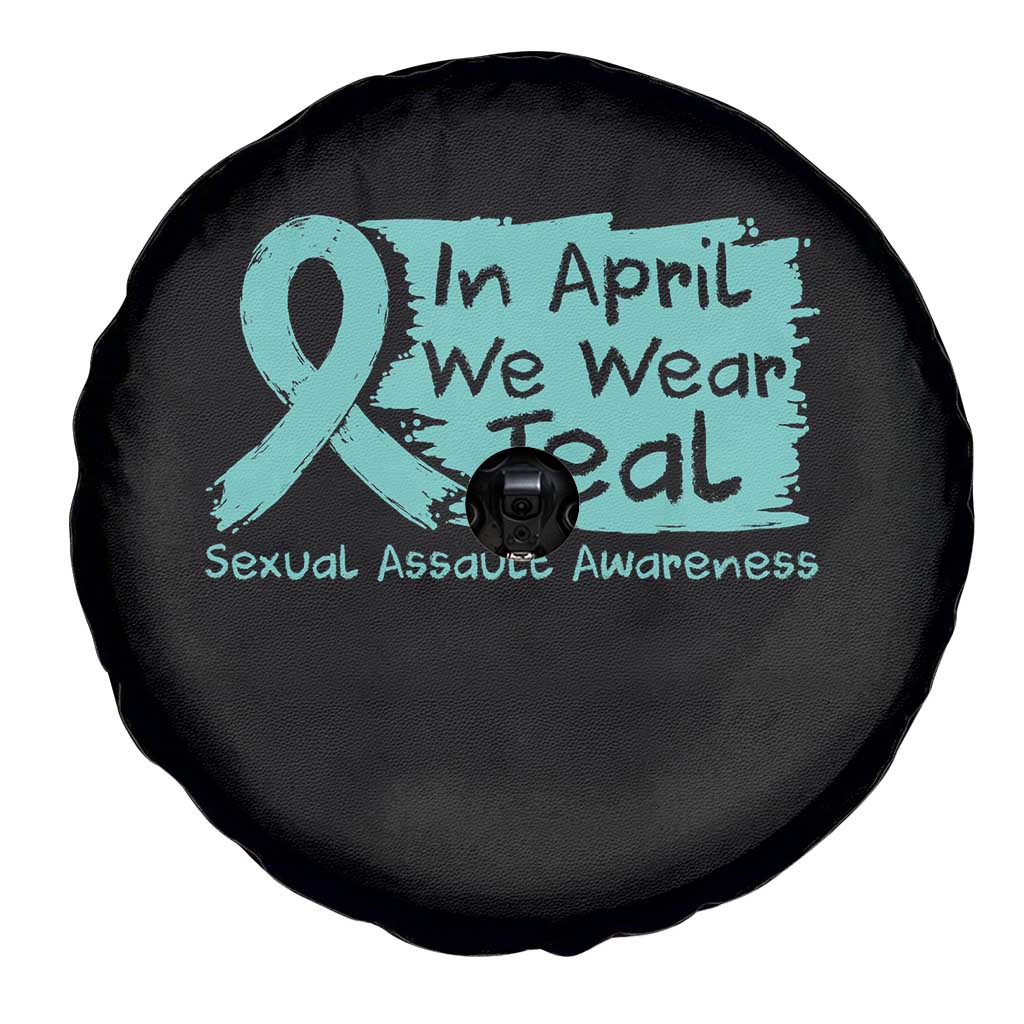 Sexual Assault Awareness Spare Tire Cover In April We Wear Teal TS10 Print Your Wear