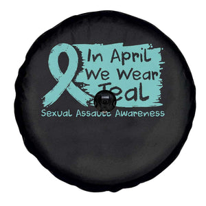 Sexual Assault Awareness Spare Tire Cover In April We Wear Teal TS10 Print Your Wear