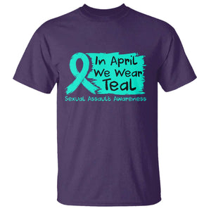 Sexual Assault Awareness T Shirt In April We Wear Teal TS10 Purple Print Your Wear