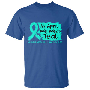 Sexual Assault Awareness T Shirt In April We Wear Teal TS10 Royal Blue Print Your Wear